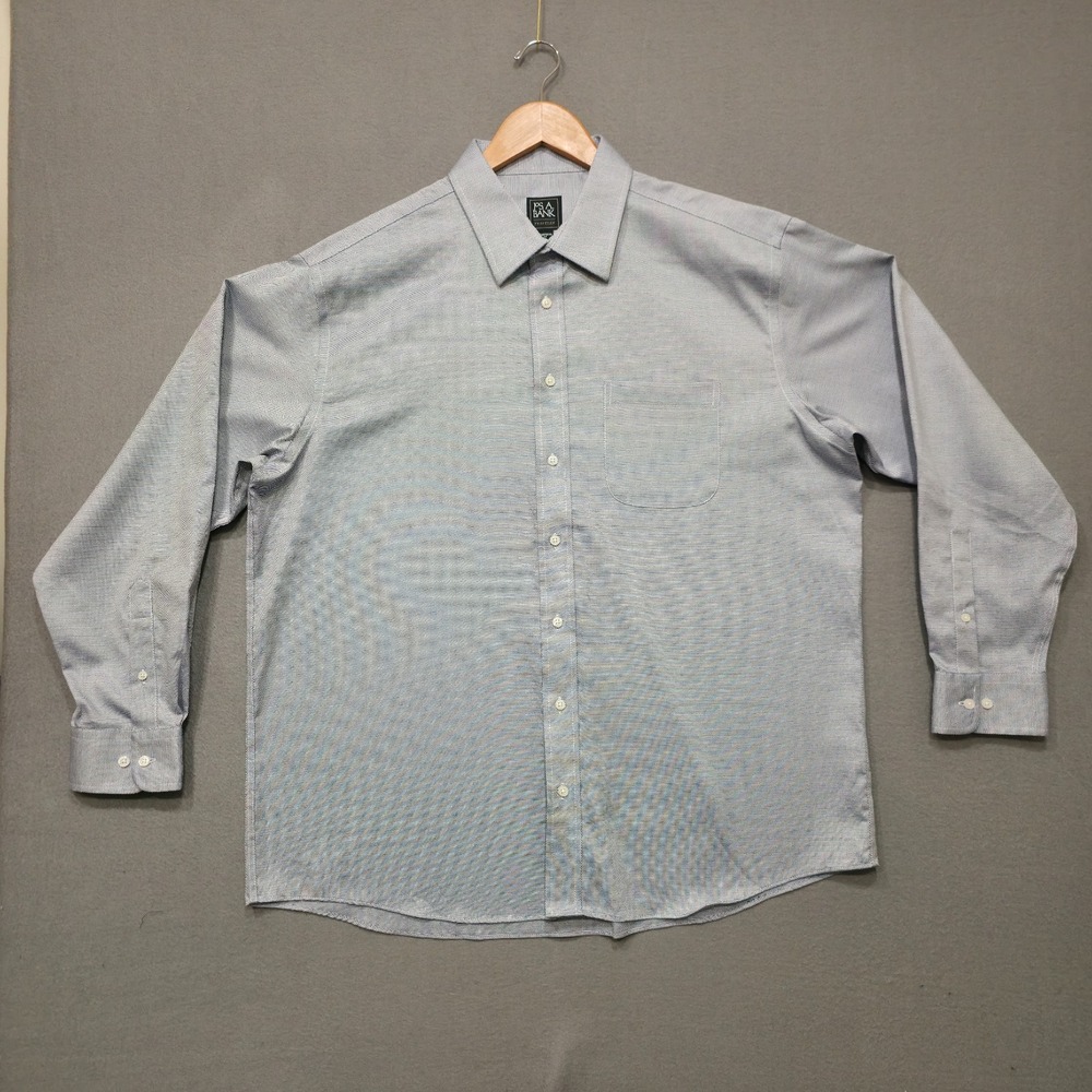 Jos A Bank Traveler Men's Traditional‎ Fit Long Sleeve Button Up Shirt Size XL
